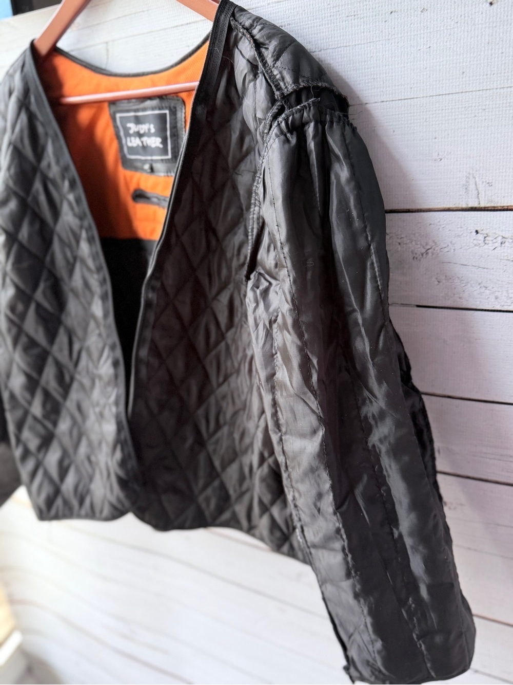 Vintage Judy’s Leather Quilted Jacket Liner